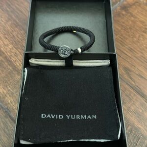 New Men’s David Yurman black Saint Christopher streamline woven sterling silver